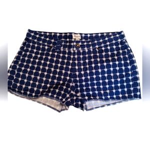 Madewell women's graphic grid print denim shorts Frayed hem S(28)
